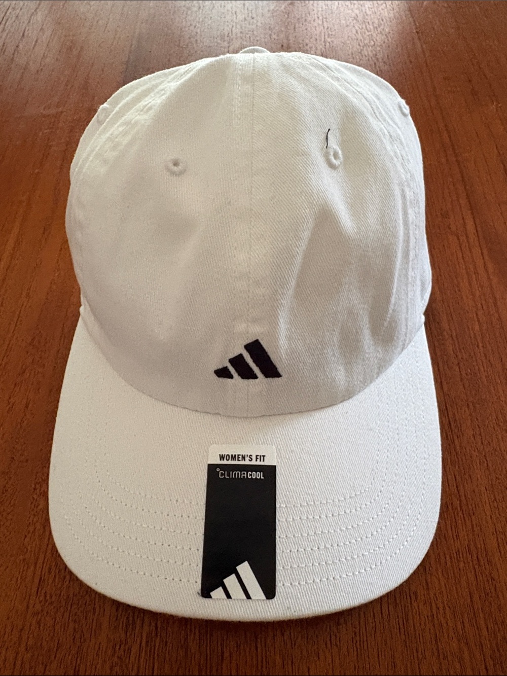 adidas White Baseball Cap with Black Logo